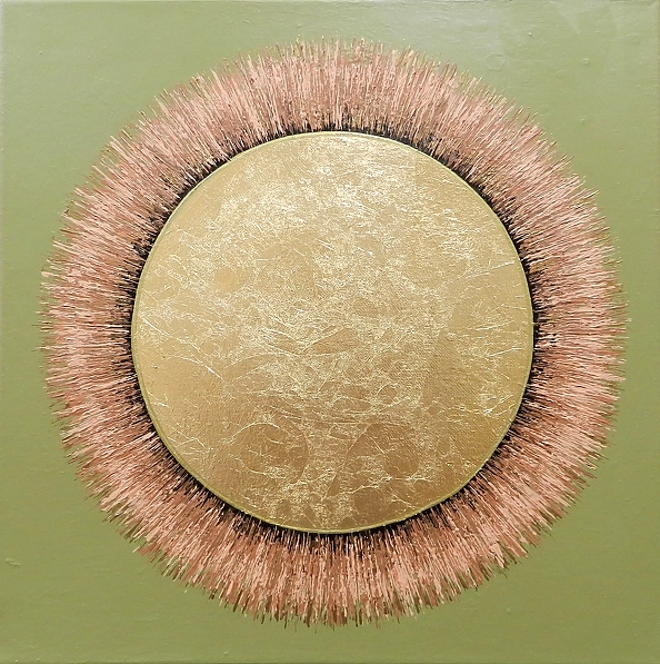 Jolanta Frankiewicz - Flower light terracotta 40x40