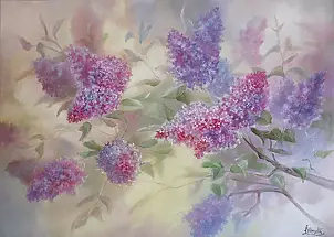 Lidia Olbrycht - Lilac flowers Impression