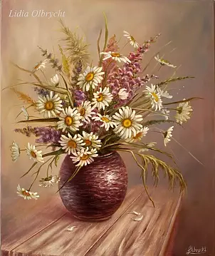 Lidia Olbrycht - Flowers - Daisys in a Vase