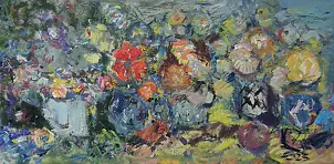 Eryk Maler - Flowers, Orsay, 120x60 cm, 2022