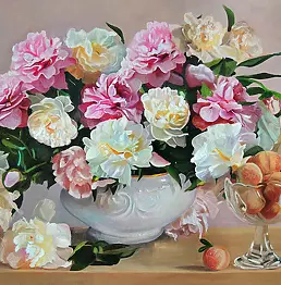 Tomasz Mrowiński - Fiori di peonie luminose