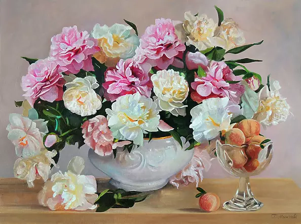 Tomasz Mrowiński - Luminous Peonies flowers