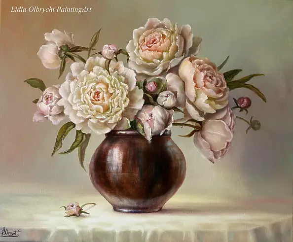 Lidia Olbrycht - Flowers - Peonies in a vase