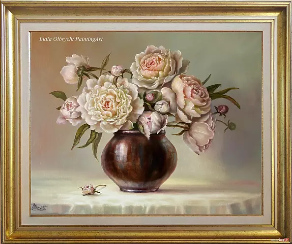 Lidia Olbrycht - Flowers - Peonies in a vase