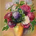 Grażyna Potocka - Цветы гортензии картина маслом 50-70см