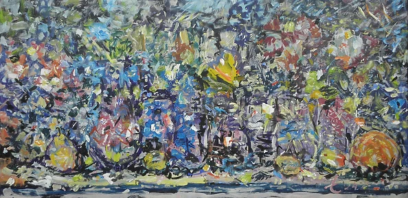 Eryk Maler - Flowers and fruits, peinture a l'huile