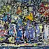 Eryk Maler, Fiori e frutti, peinture à l'huile, Quadro a olio - tela, 120 x 60