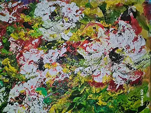 małgorzata machynia, Цветы, Акрилова картина - холст, 50 x 75