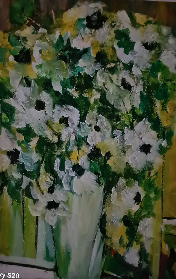 małgorzata machynia, Kwiaty, Obraz akrylowy - płótno, 75 x 115