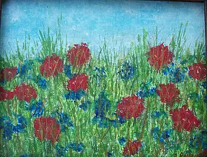 Antonina Radzięda - Flowers on the meadow