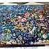 Eryk Maler, Table in the garden, Oil painting - canvas, 120 x 80