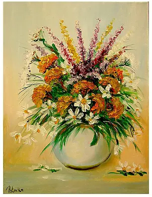 Grażyna Potocka - Wildflowers oil painting 30cm-40cm