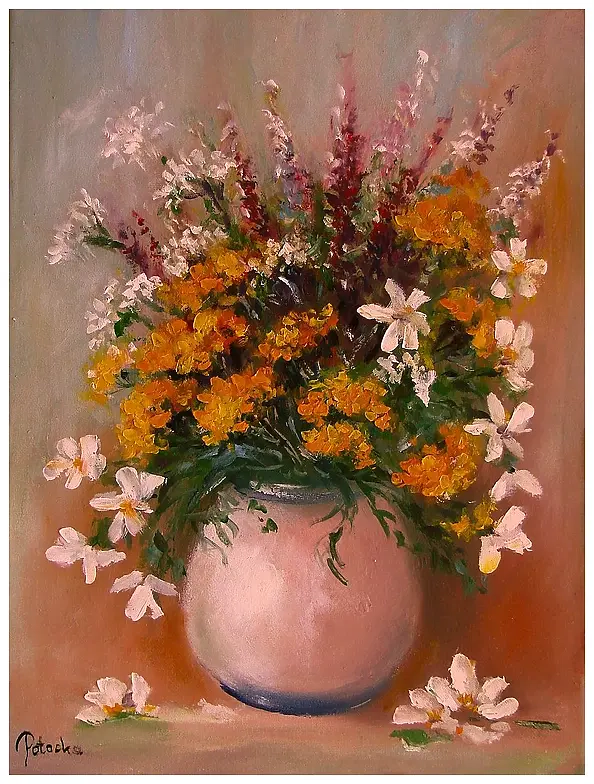 Grażyna Potocka - Wildflowers oil painting 30cm-40cm