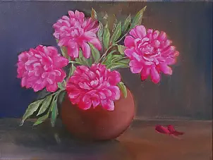 Krzysztof Marek - Flowers in a clay vase