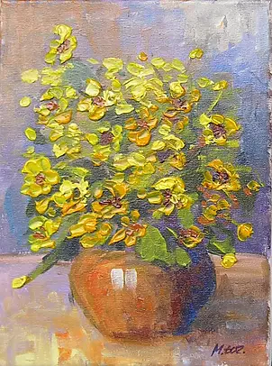 Marlena Łozińska - Flowers in a clay vase
