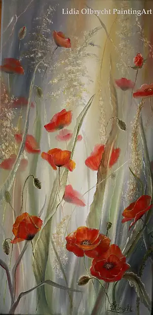 Lidia Olbrycht - Flowers in nature, Poppies