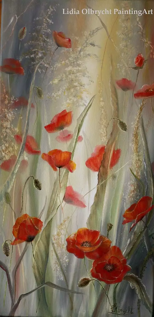 Lidia Olbrycht - Flowers in nature, Poppies