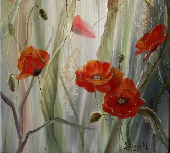 Lidia Olbrycht - Flowers in nature, Poppies
