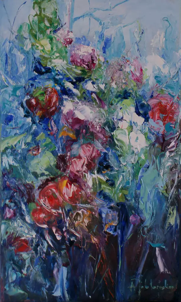 Anna Jabłońska - Kwiaty w ogrodzie