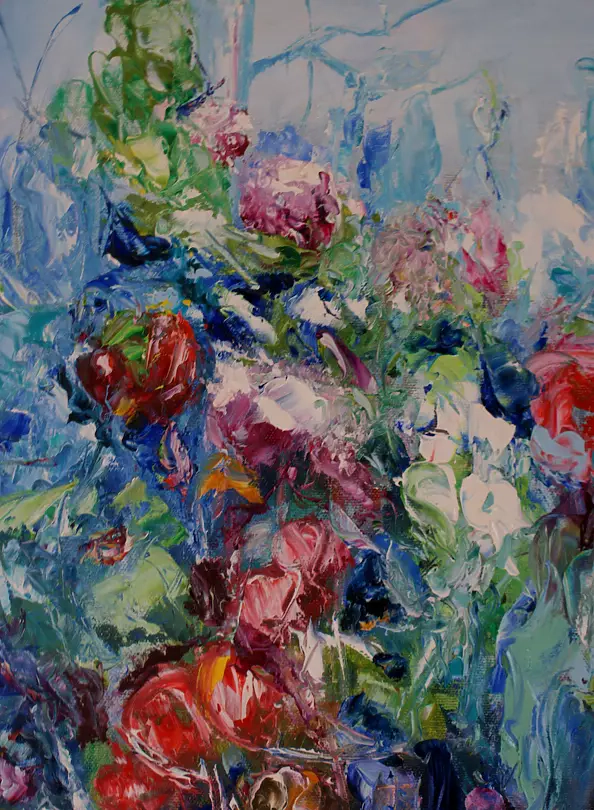 Anna Jabłońska - Kwiaty w ogrodzie