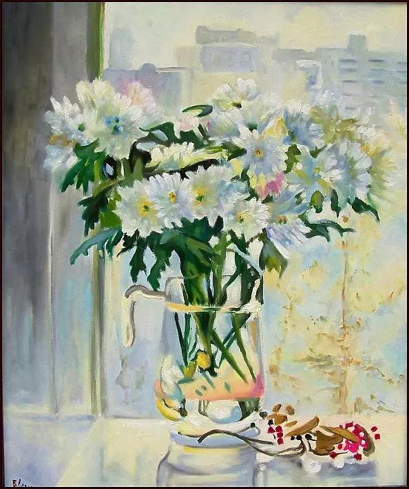 Waldemar Tłuczek - Flowers in the window