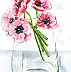 Bożena Ronowska - Fleurs dans un vase en verre