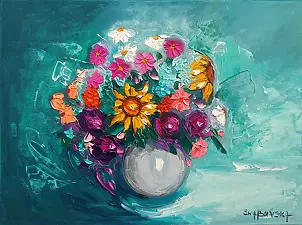 Ewa Boińska - Flowers in a vase
