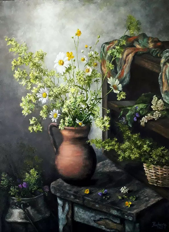 Iryna Lubera - Kwiaty w wazonie 