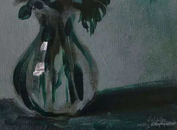 Witold Kubicha - Kwiaty - według Henri Fantin-Latour