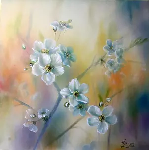 Lidia Olbrycht - Kwiaty wiśni - natura,