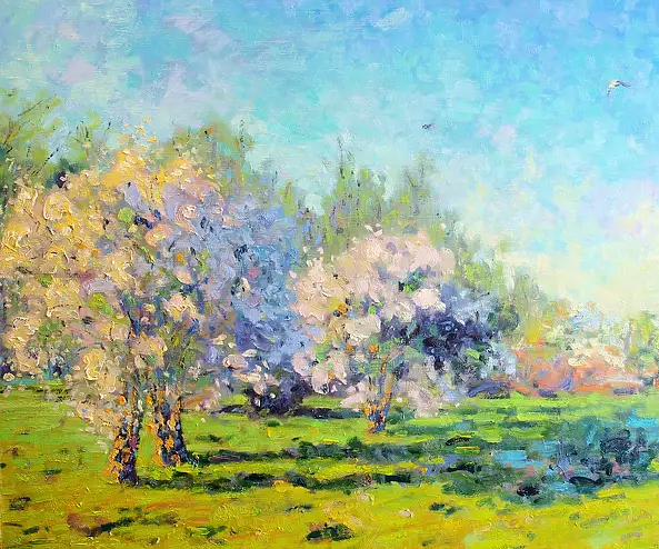 Marcin Stępniowski, April, Oil painting - board, 60 x 50