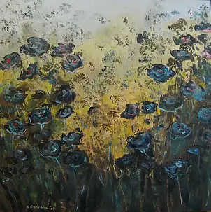 Krystyna Ruminkiewicz - Kwiecizm in a shade of blue