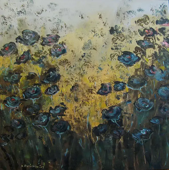 Krystyna Ruminkiewicz - Kwiecizm in a shade of blue