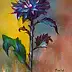 Marzena Salwowska, Polnisches Juni-Blumenbeet 3/ Gras und Blumen, Aquarelle, Tinte - Papier, 24 x 30