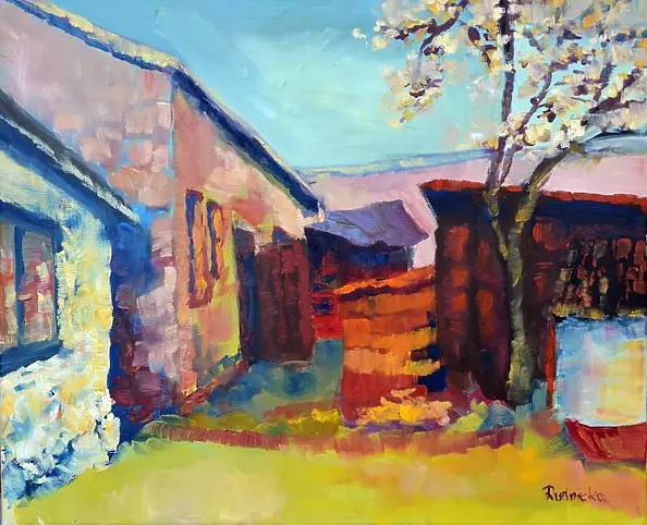 Anna Rudnicka-Litwinek - blooming apple tree