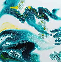 Joanna Bilska, LAGUNA, Dipinto acrilico - tela, 60 x 60