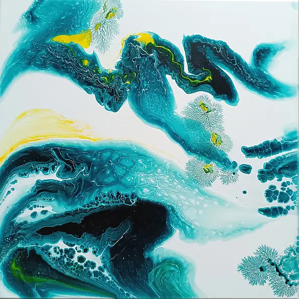 Joanna Bilska, LAGUNE, La peinture acrylique - toile, 60 x 60