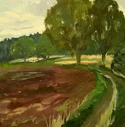 . Ultramaryna - LANDSCAPE WITH FIELD