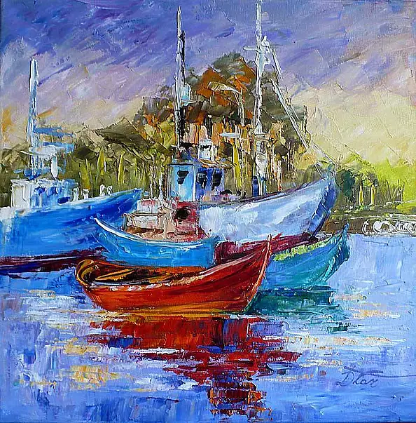 Dorota Łaz - BOATS IN PORT