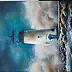 Yana Yeremenko - "LIGHTHOUSE SANTA CRUZ WALTON", marine painting, acrylic