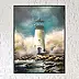 Yana Yeremenko - "LIGHTHOUSE SANTA CRUZ WALTON", marine painting, acrylic