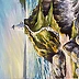 Yana Yeremenko - "PHARE", dessin au pastel, paysage marin