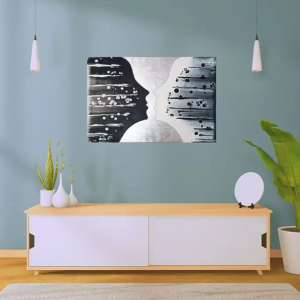 Joanna Bilska, SPIEGEL, Acryl-Bild - Leinwand, 90 x 60