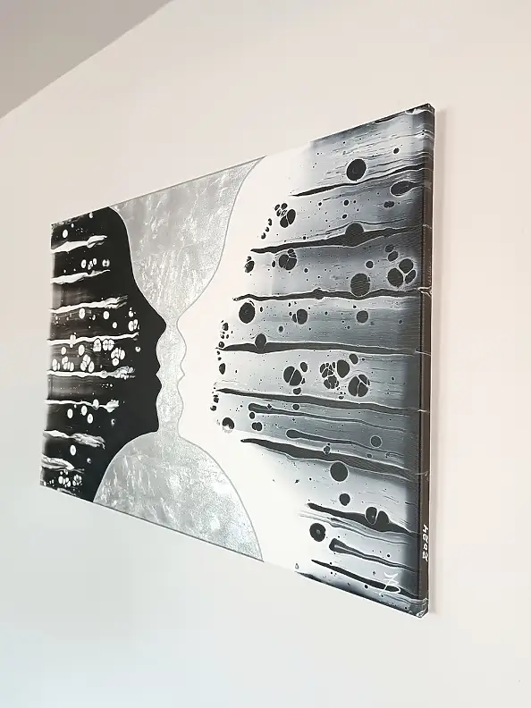 Joanna Bilska, SPIEGEL, Acryl-Bild - Leinwand, 90 x 60