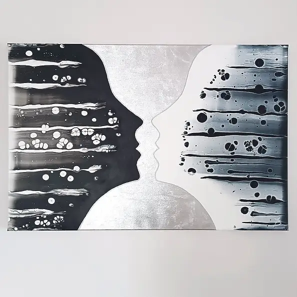 Joanna Bilska, SPIEGEL, Acryl-Bild - Leinwand, 90 x 60