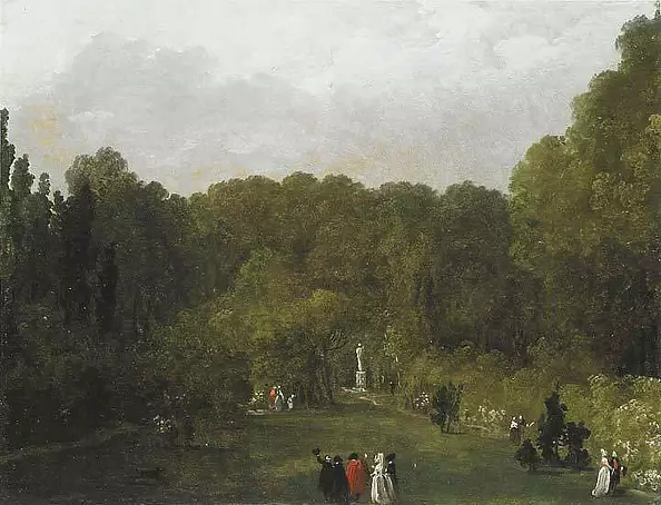 Hubert Robert - La Promenade Galante