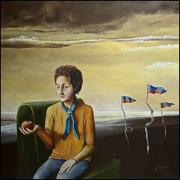 Giovanni Greco, the perversion of dualism, Oil painting, Acrylic painting - canvas, 80 x 80