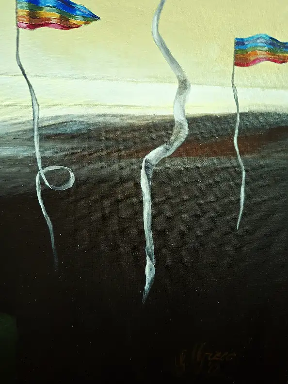 Giovanni Greco, the perversion of dualism, Oil painting, Acrylic painting - canvas, 80 x 80