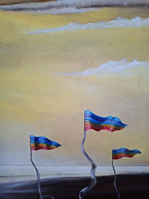 Giovanni Greco, the perversion of dualism, Oil painting, Acrylic painting - canvas, 80 x 80