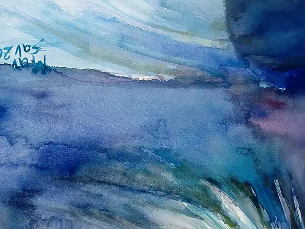 Marzena Salwowska, Łabędzi śpiew, Akwarele - papier, 50 x 37